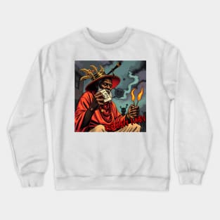 OBEAH MAN – FULL COLOUR – FETERS AND LIMERS – CARIBBEAN FOLKLORE EVENT DJ GEAR Crewneck Sweatshirt